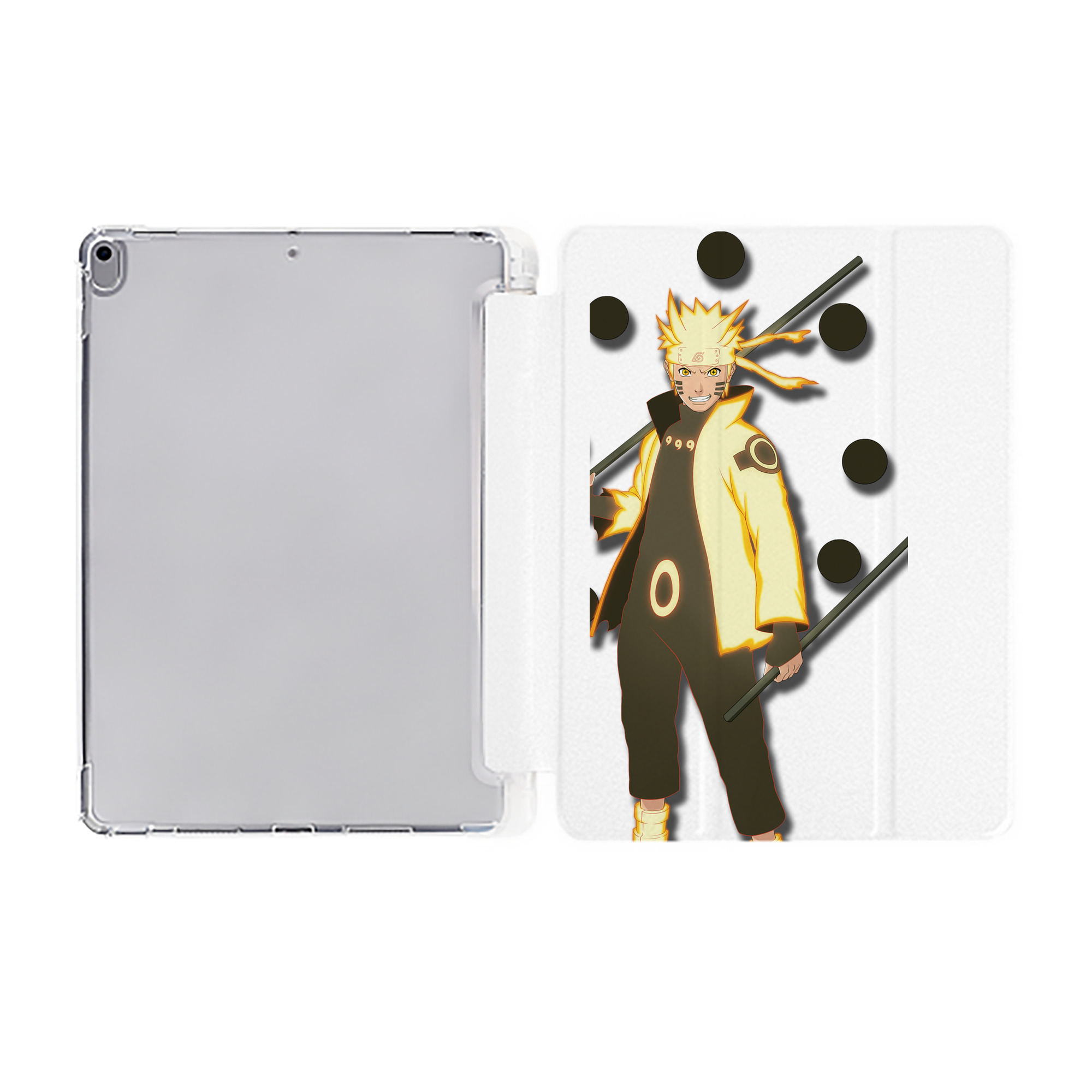 （画像用） NARUTO -ナルト- うずまき ナルト Uzumaki Naruto IPad ケース ペン収納付き 三つ折りスタンド PUレザー×シリコン 対応機種9.5/10.5/10.9インチ